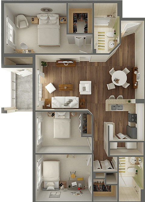 Halsey Floor Plan at Heritage Cove, Florida